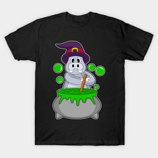 Hippo Halloween Witch Magic potion T-Shirt